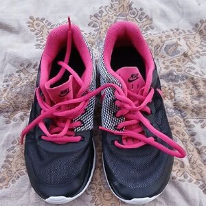 Nike Big Kids Black and Pink Athletic Shoes